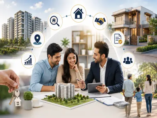 Property advisor helping client