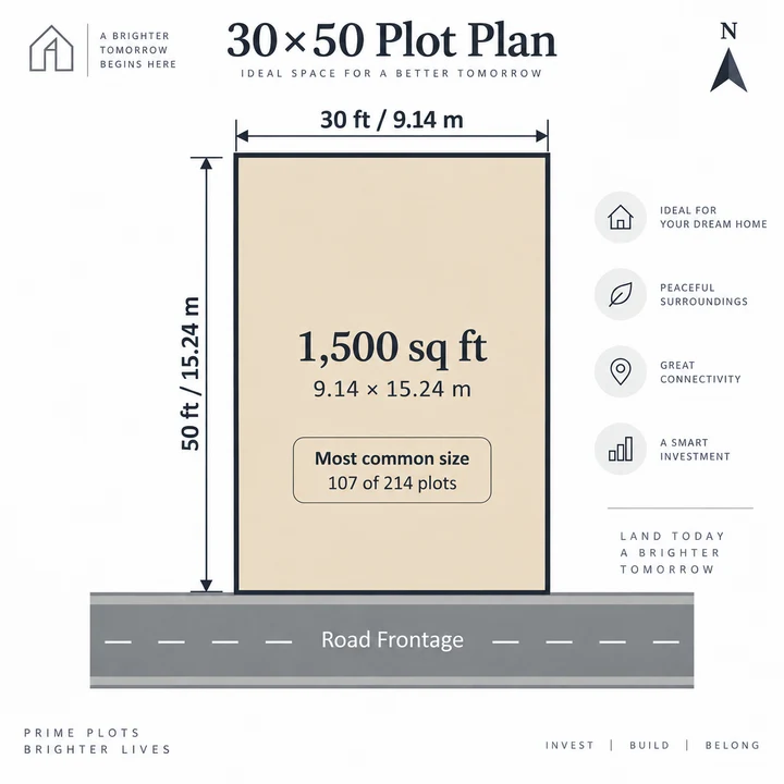 40x60 Estate Villa Plot (2,400 sq.ft) - Adarsh Forest Glen