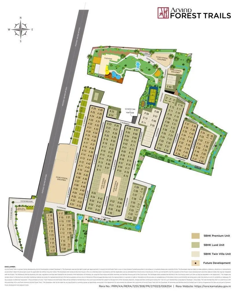 Arvind Forest Trails Master Plan Layout
