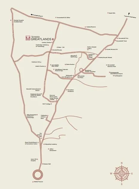 Arvind Greatlands location map preview