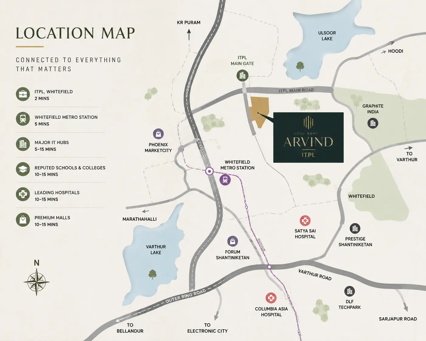 Location Map Next to Singayyanapalya Metro Station Code Name Arvind ITPL