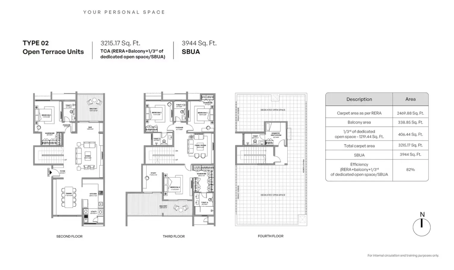 Assetz Mizu and Ki - 4 BHK Villa (3944 Sq.Ft) Floor Plan
