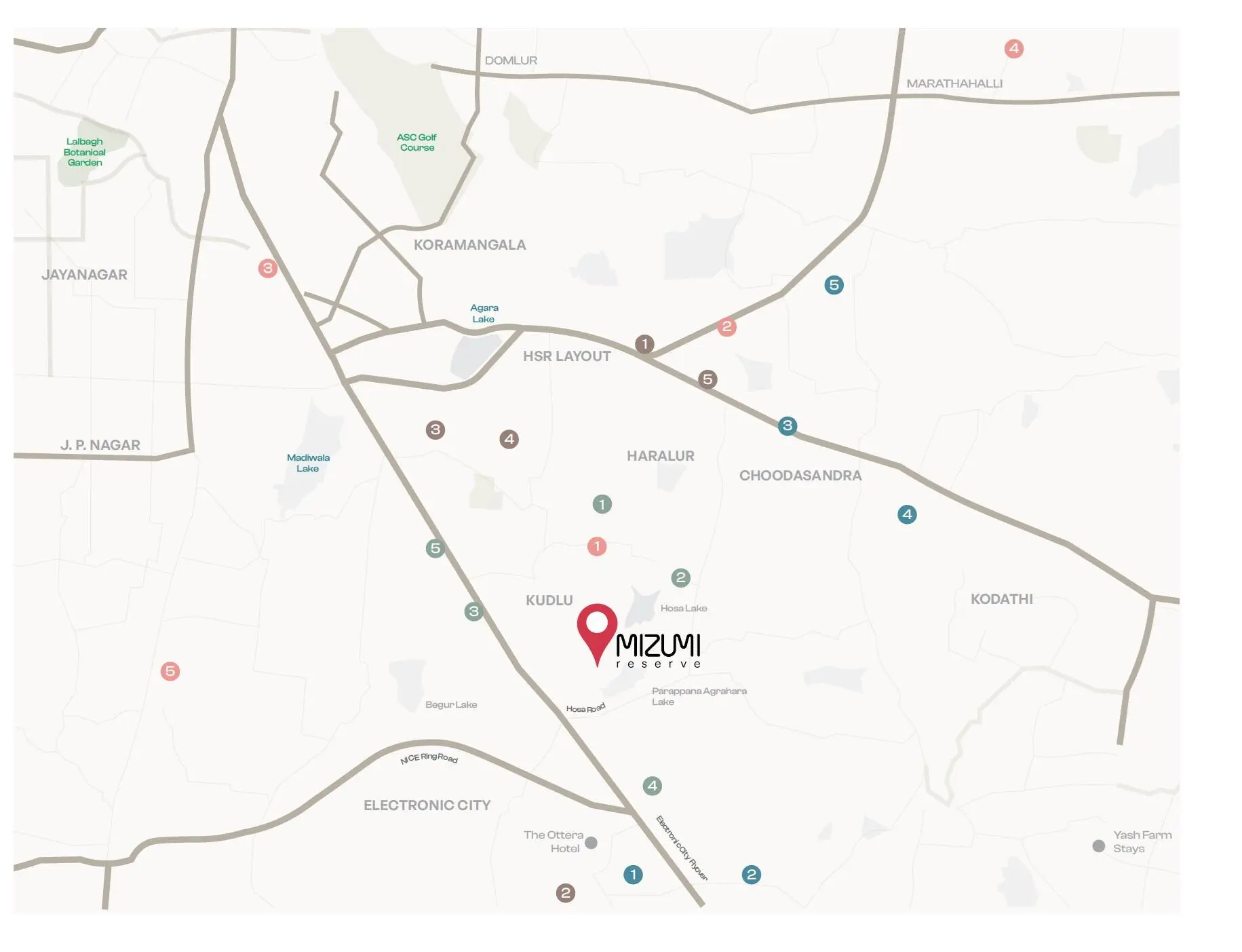 Assetz Mizumi Reserve Hosa Road Location Map Preview