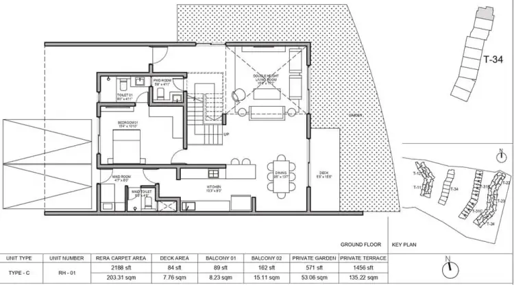 4 BHK Duplex - Floor Plan