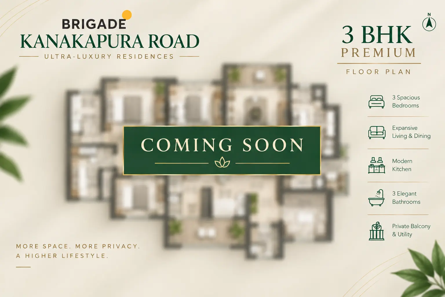 3 BHK - 2,010 Sq.Ft Floor Plan