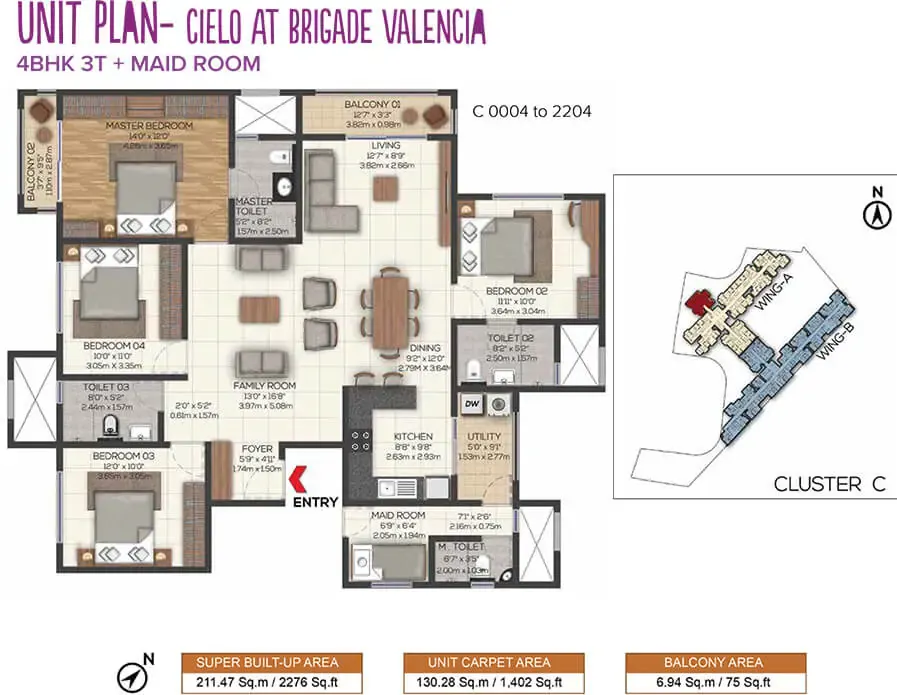 4 BHK Luxury - Floor Plan