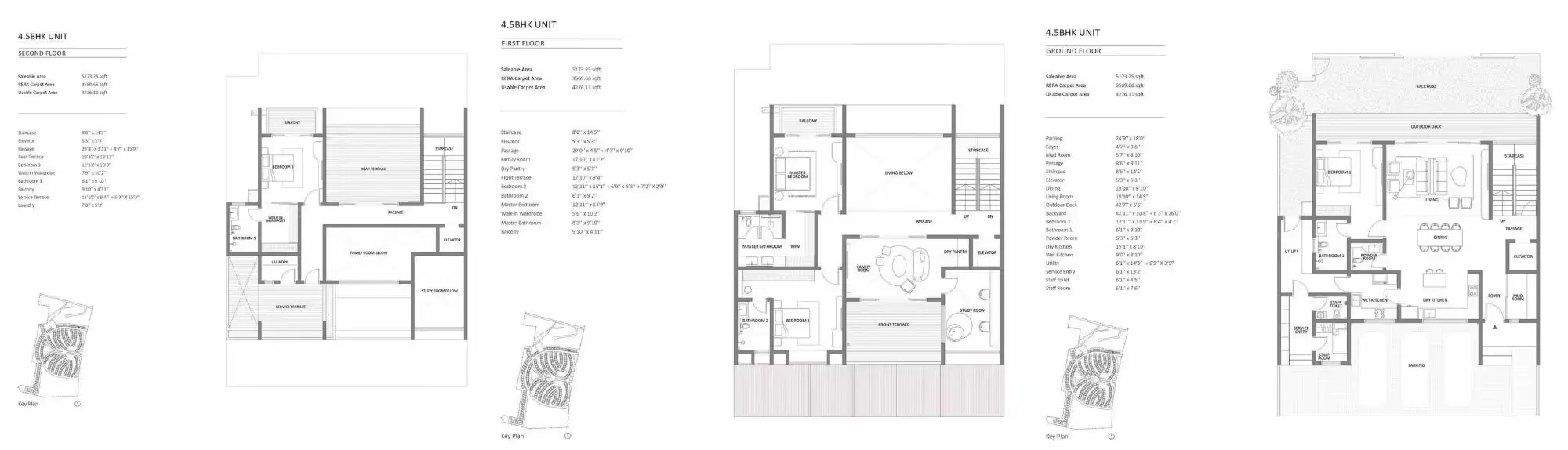 4.5 BHK Grand Villa - ~5,237 sq.ft - Embassy Riverine Floor Plan