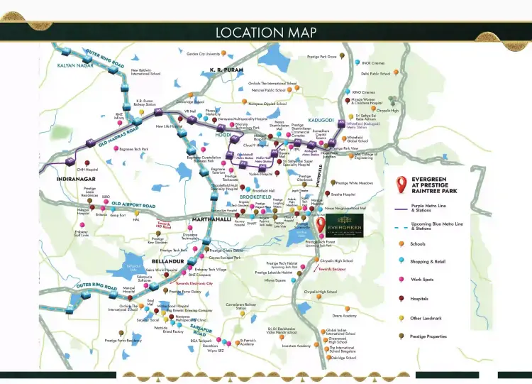 Prestige Evergreen location map preview