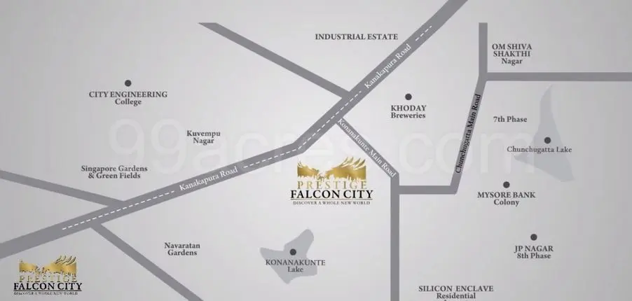 Prestige Falcon City location map preview