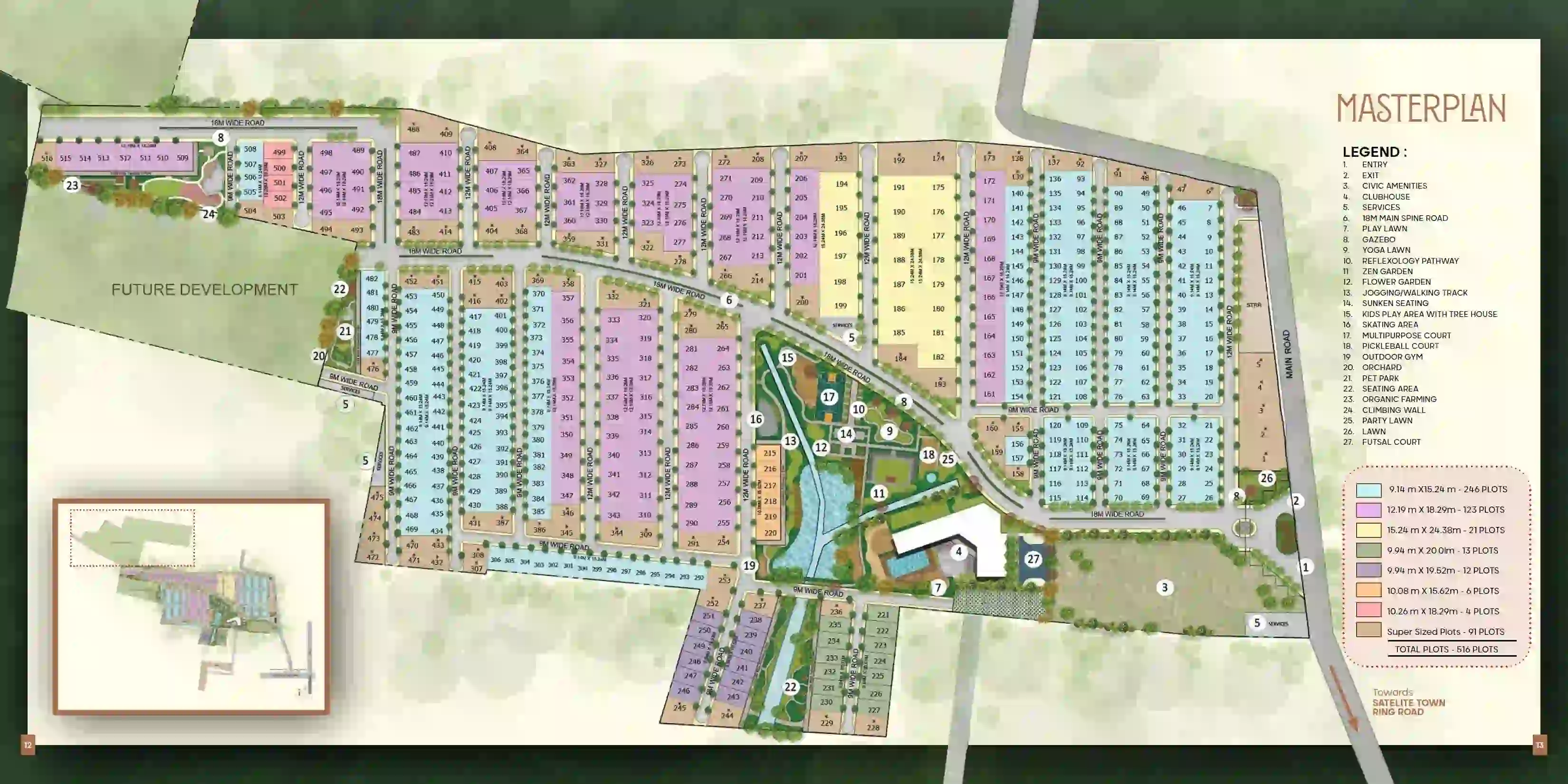 40x60 Gated Villa Plot Layout