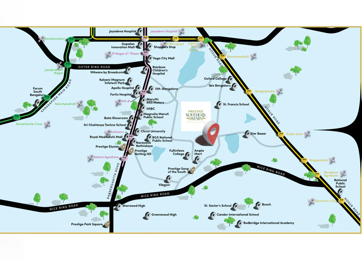 Prestige Southern Star location map preview