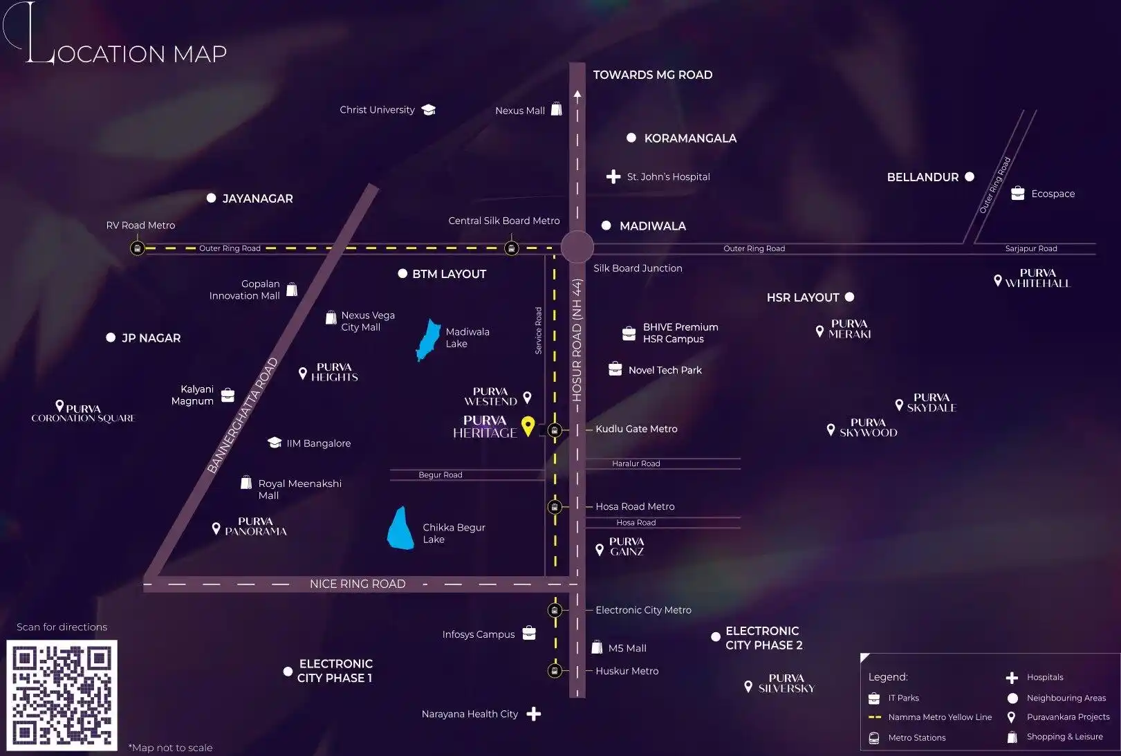 Purva Heritage Kudlu Gate Hosur Road Bangalore location map preview