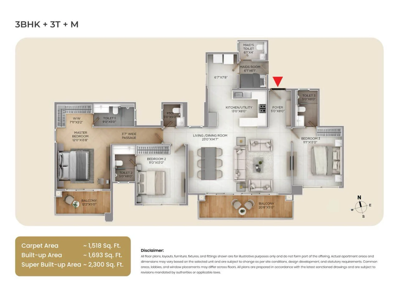 Purva Silver Sky 5 BHK Floor Plan Penthouse Bangalore