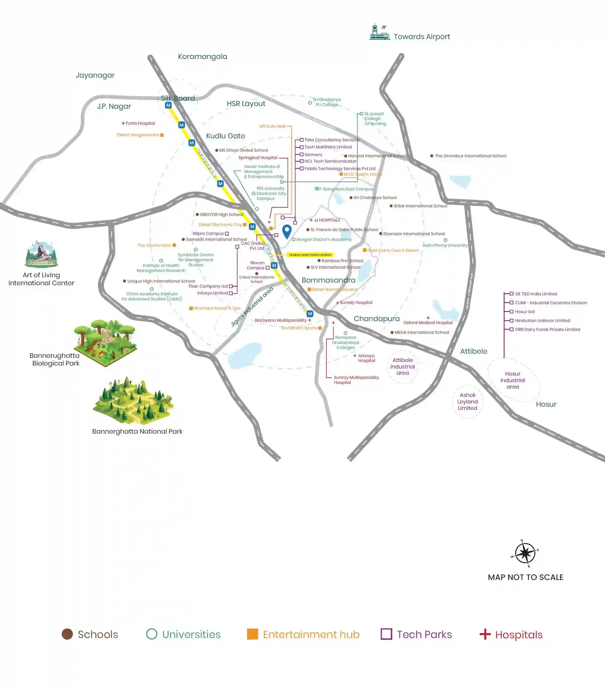 Purva Silver Sky Hebbagodi Electronic City Bangalore location map preview