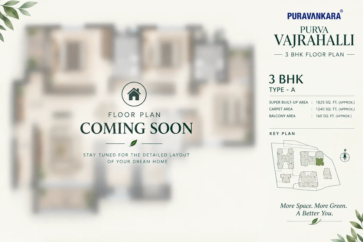 3 BHK Type A - Floor Plan