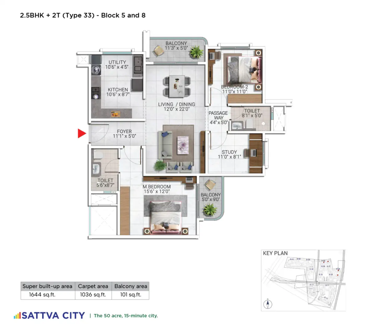2.5 BHK Floor Plan - Floor Plan