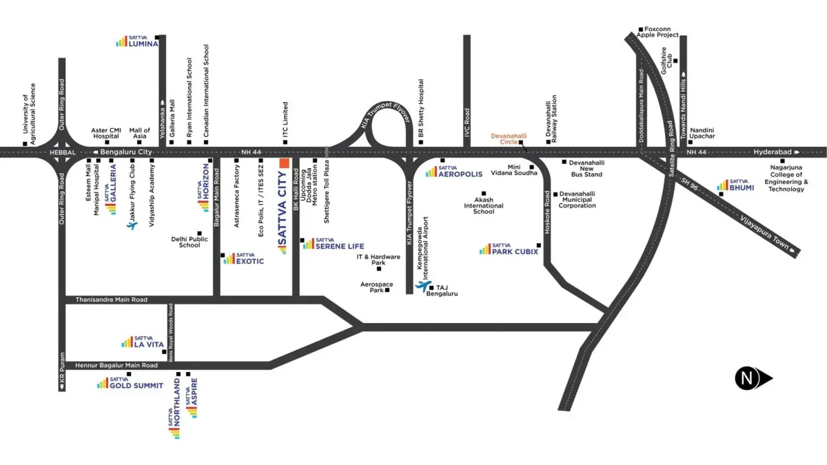 Sattva City location map preview