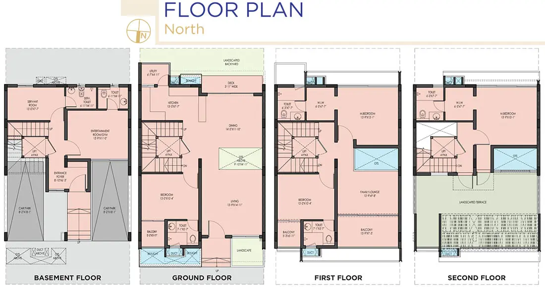 Sattva La Vita 4 BHK Row House 3248 sq ft Floor Plan