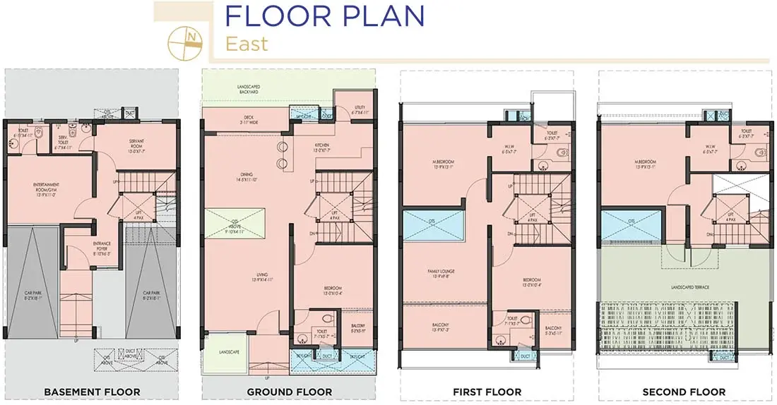 Sattva La Vita 4 BHK Row House 3260 sq ft Floor Plan