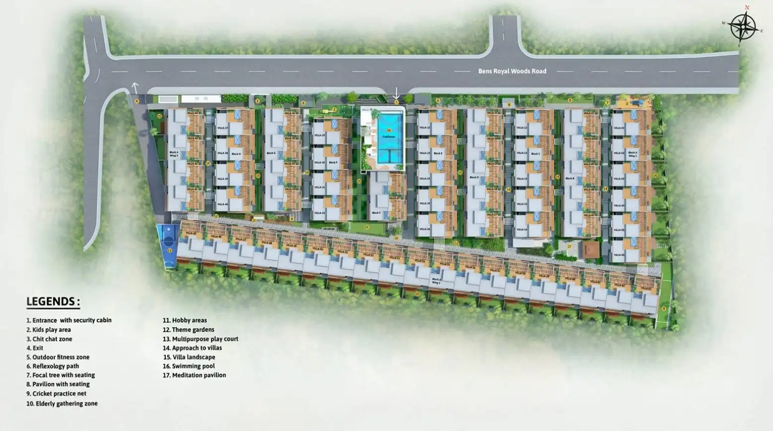 Sattva La Vita Master Plan 3 Acres 63 Row Houses