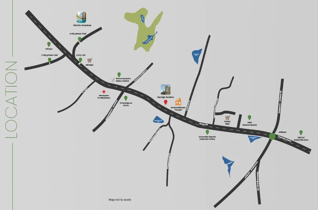 SNN Raj High Gardens location map preview