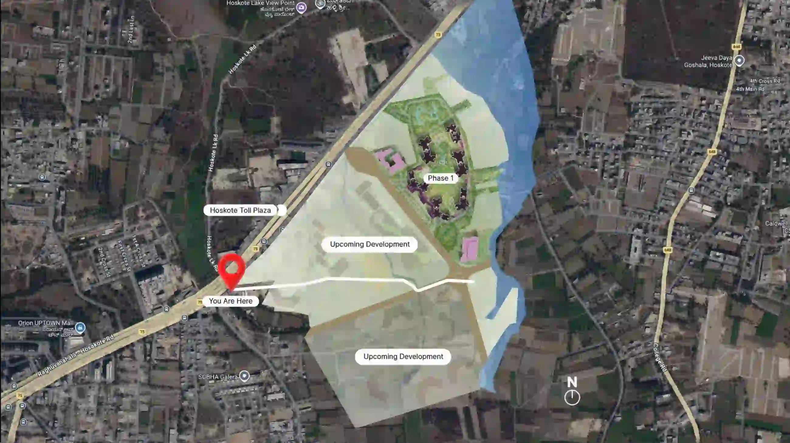Sobha One World location map preview