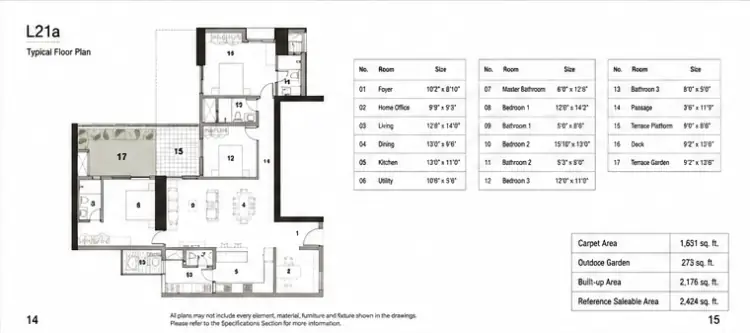 4 BHK Villa - Floor Plan